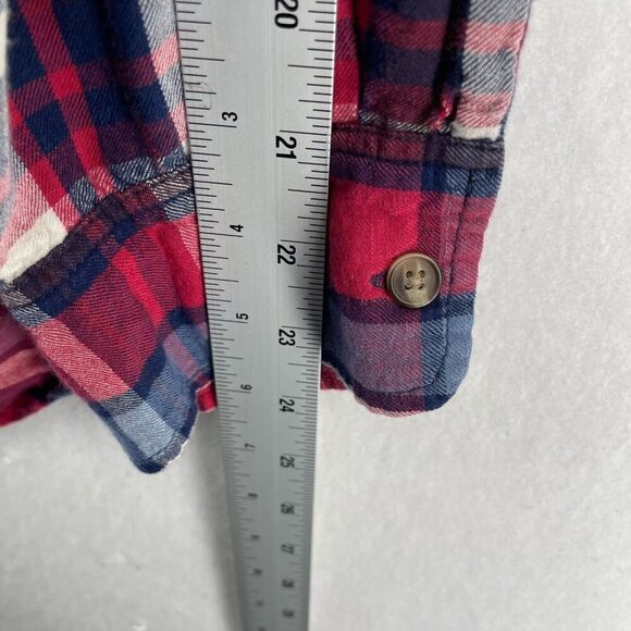 American Eagle Outfitters Shirt Women's Sz XL Red Plaid Oversized Fit Button Up - Picture 4 of 13